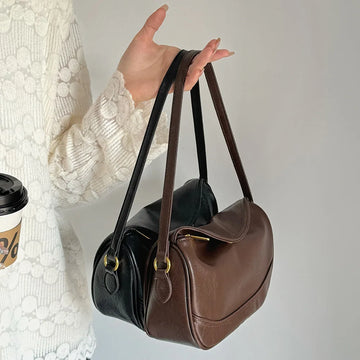 Qfdian Vintage Women's Shoulder Bag Large Capacity Ladies Tote Bags Female Messenger Bags College Girls Purse
